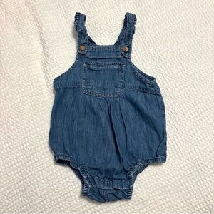 GAP Baby Denim Bubble Overall Romper 12-18 Months
